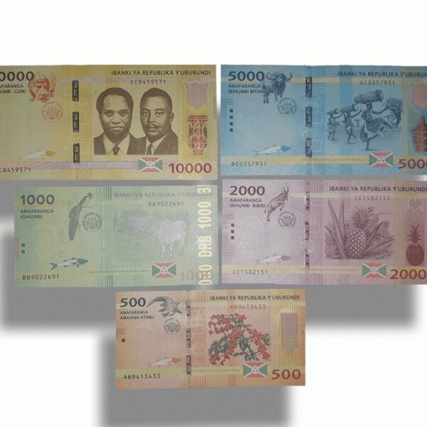 Burundi Complete UNC banknotes set 2015