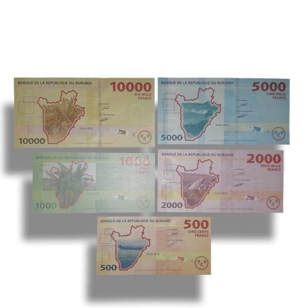 Burundi Complete UNC banknotes set 2015 - gallery image