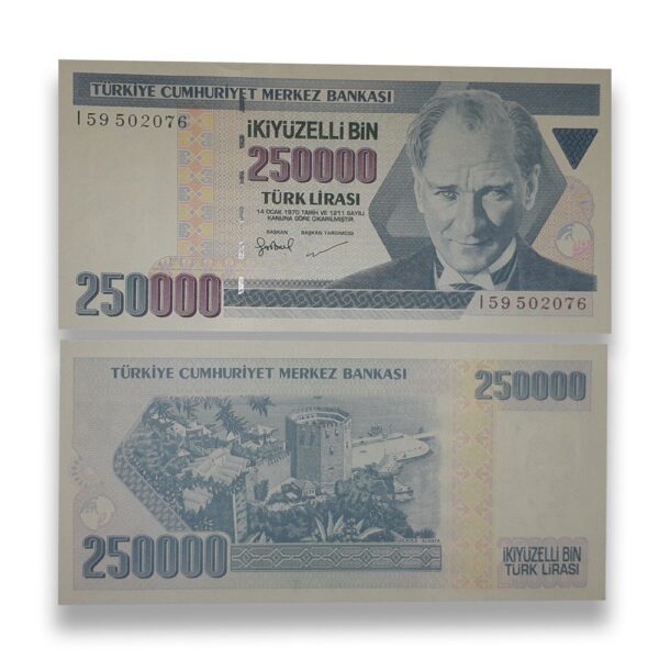 TURKEY set of 4 UNC Banknotes 7th issue - gallery image
