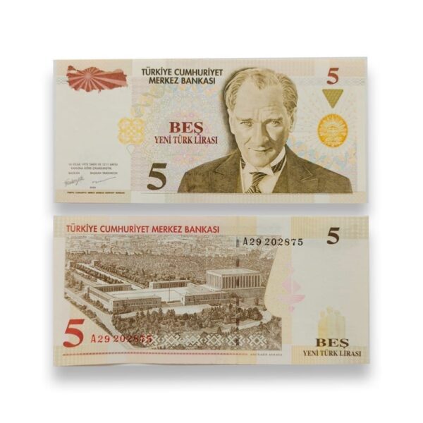 Turkey YTL Complete UNC banknotes Set 2005 - gallery image