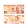 Turkey 50 Lira 2009–2024 banknote Pick 225 UNC – Atatürk and Fatma Aliye Topuz