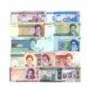 Iran Set of 12 UNC Banknotes – 100 to 1000000 Rials – Front View