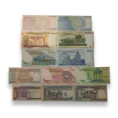 Iran Set of 12 Banknotes – 1 Million Rials – Front View