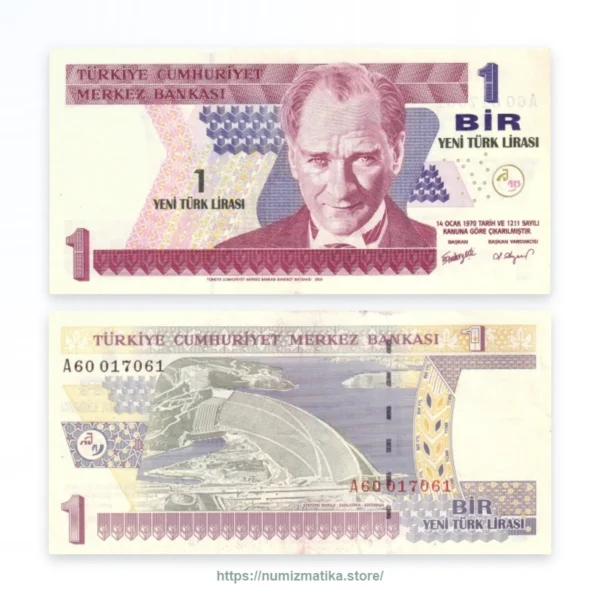 Turkey 1 YTL banknote