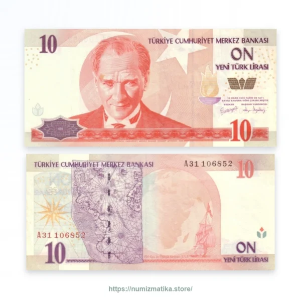 Turkey 10 YTL banknote