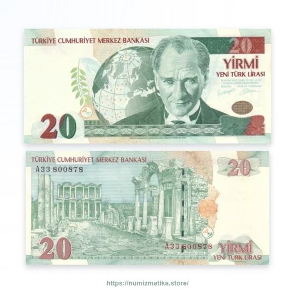 Turkey 20 YTL banknote