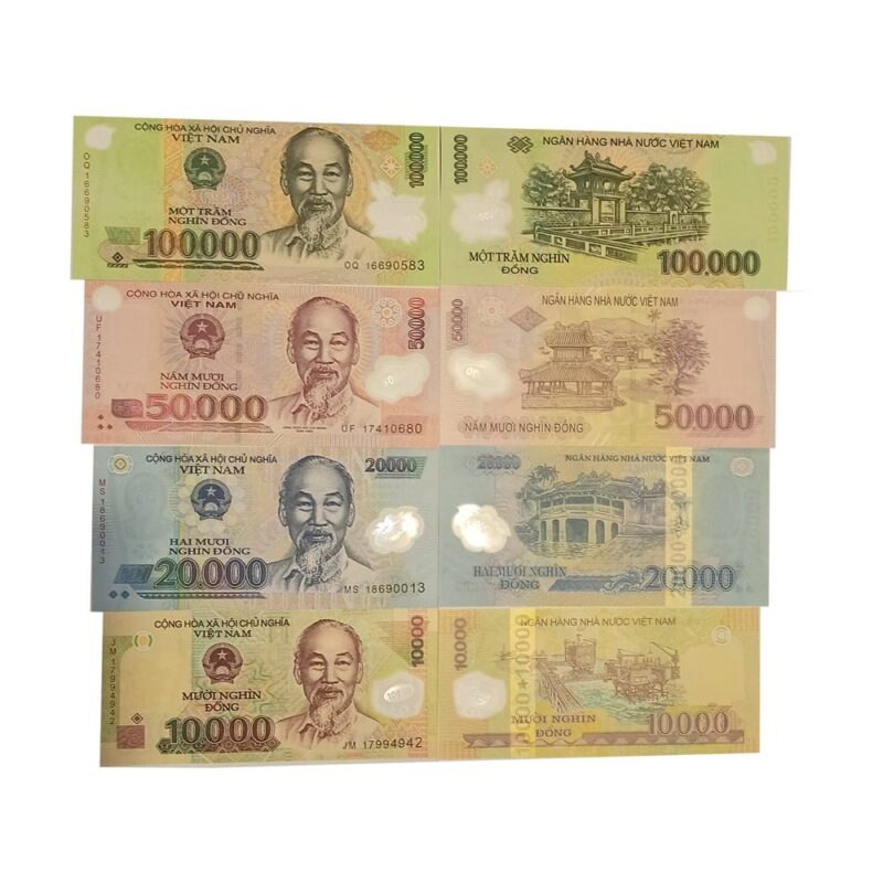 Vietnam dong banknotes current set