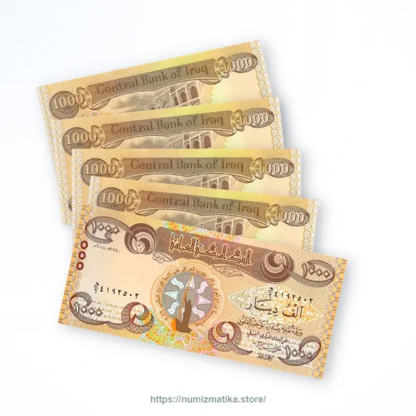 Iraq 1000 Dinars UNC 2018 Pick 104 Lot of 5 Banknotes