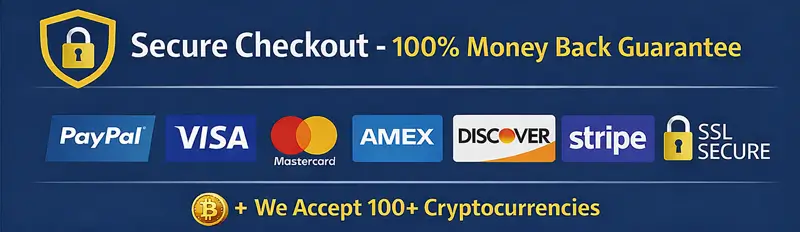 Secure checkout and cryptocurrency options